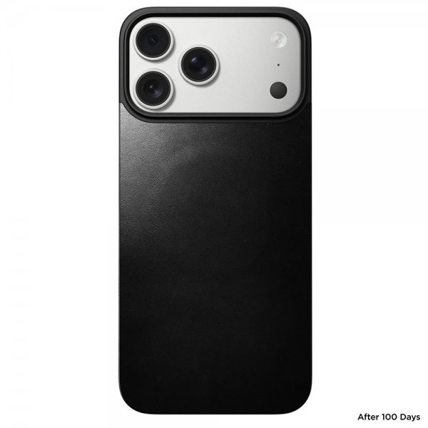 Nomad iPhone 17 Pro Max Skin Mag Nahkaselkä Musta