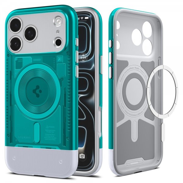 Spigen iPhone 17 Pro -suojakuori Classic C1 MagFit Bondi Blue