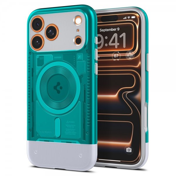Spigen iPhone 17 Pro -suojakuori Classic C1 MagFit Bondi Blue