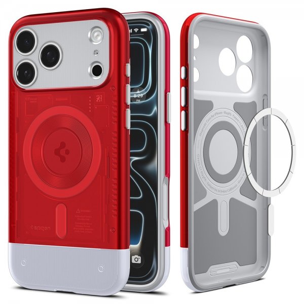 Spigen iPhone 17 Pro -kuori Classic C1 MagFit Ruby