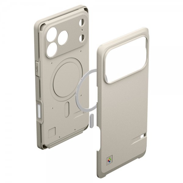 Spigen iPhone 17 Pro -kuori Classic LS MagFit Stone