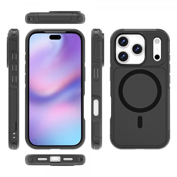 4smarts iPhone 17 Pro -suojakuori Defend Case Ultimag Musta