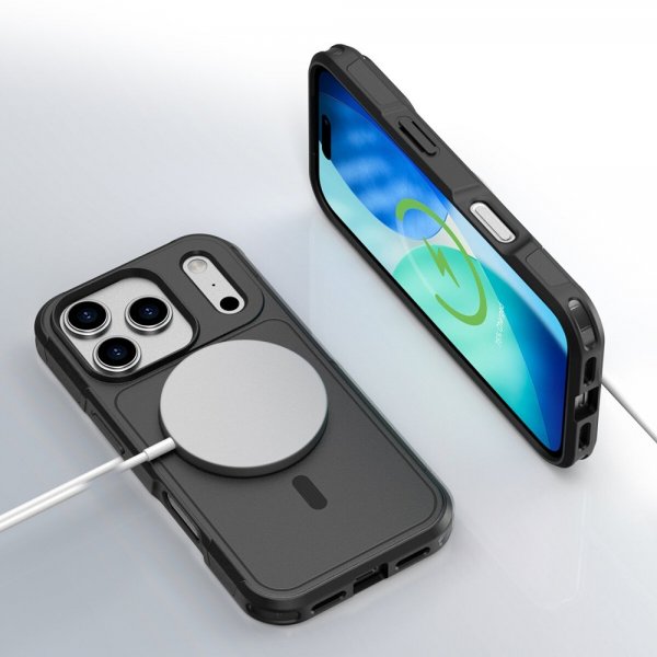 4smarts iPhone 17 Pro -suojakuori Defend Case Ultimag Musta