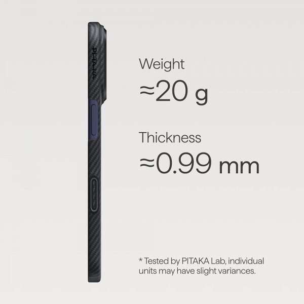 Pitaka iPhone 17 Pro Kuori Edge Black/Grey Twill
