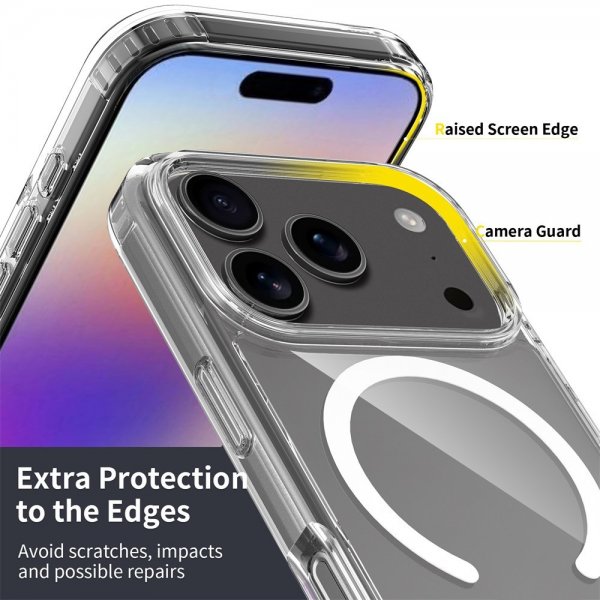 Nordic Covers iPhone 17 Pro kuori Feather Series MagSafe läpinäkyvä