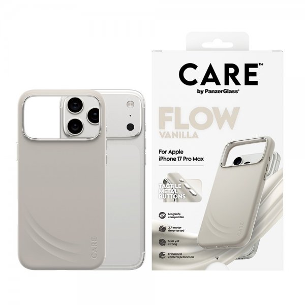 CARE by PanzerGlass iPhone 17 Pro Max Flow MagSafe Vanilla -kuori