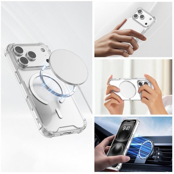 4smarts iPhone 17 Pro -kuori Ibiza MagSafe, läpinäkyvä