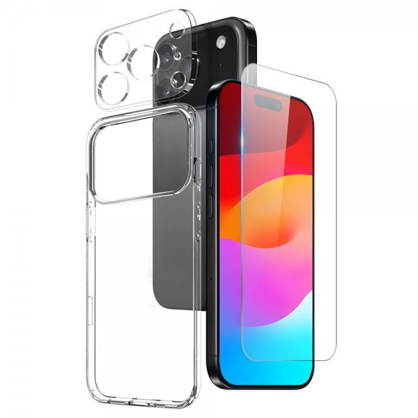Northjo iPhone 17 Pro -kuori näytönsuojalla ja kamerasuojalla 3-in-1