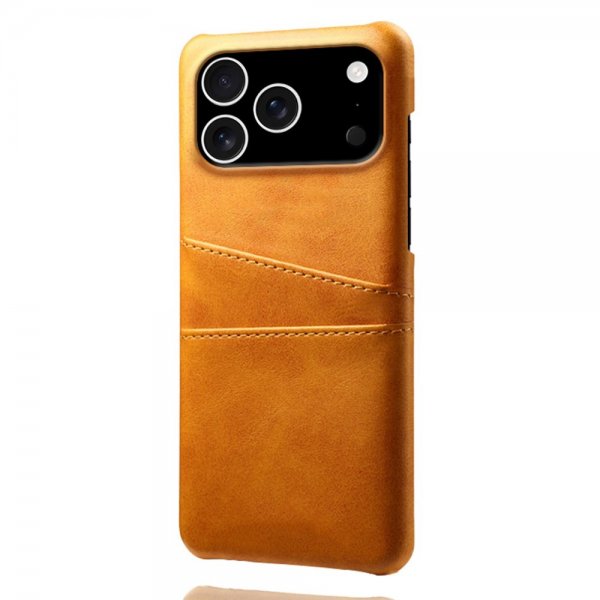 iPhone 17 Pro -suojakuori kahdella korttipaikalla, vaaleanruskea