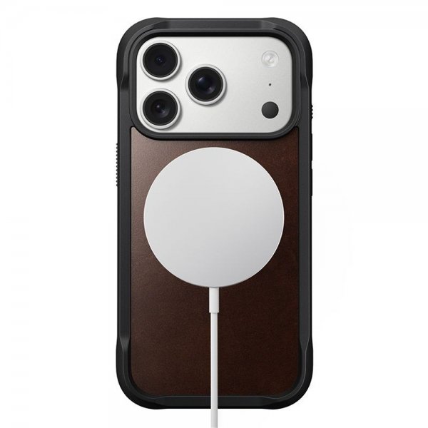 Nomad iPhone 17 Pro -kuoret Modern Leather Case Horween Rustic Brown