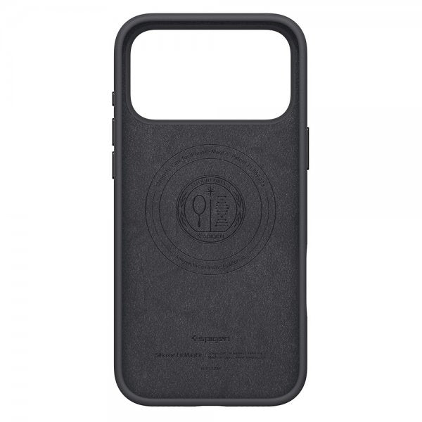 Spigen iPhone 17 Pro -kuori Silicone Fit MagFit musta