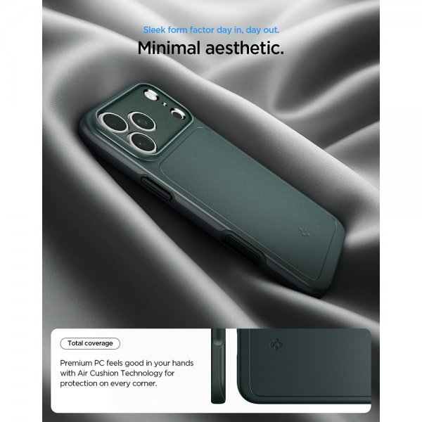 Spigen iPhone 17 Pro -kuori Thin Fit MagFit Abyss Green