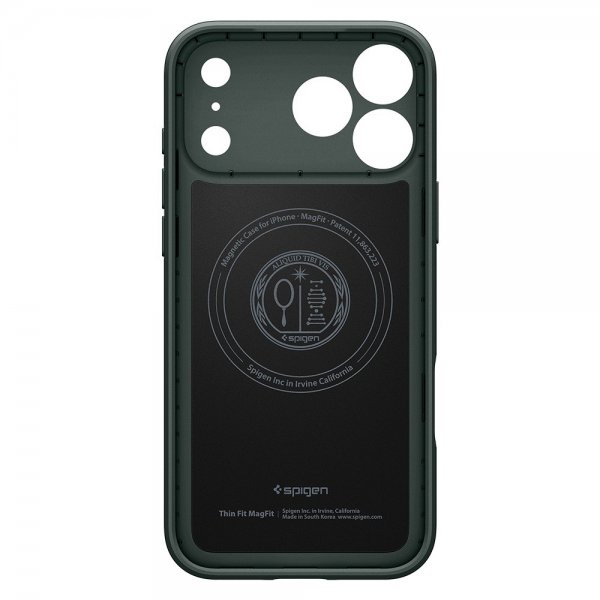 Spigen iPhone 17 Pro -kuori Thin Fit MagFit Abyss Green
