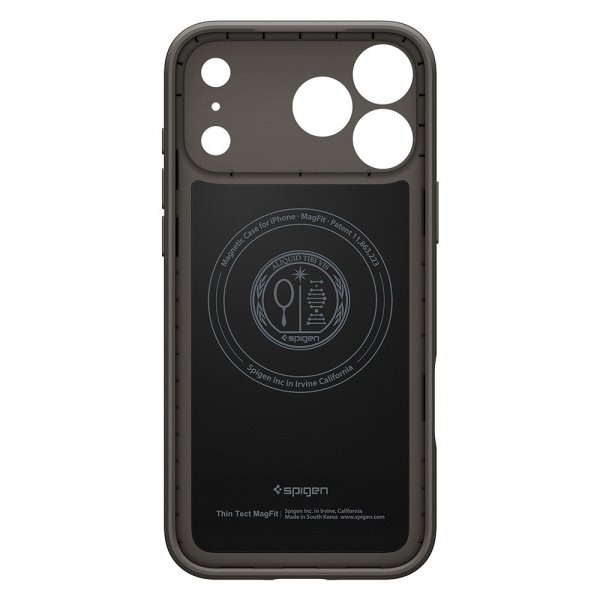 Spigen iPhone 17 Pro Thin Fit MagFit Gunmetal -suojakuori
