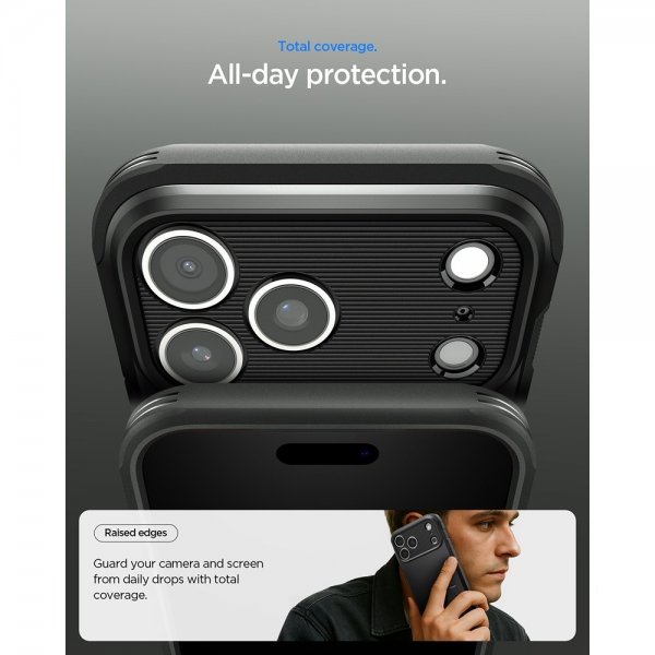 Spigen iPhone 17 Pro -kuori Tough Armor T MagFit Musta