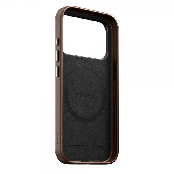 Nomad iPhone 17 Pro -kuori, perinteinen nahkakuori, ruskea