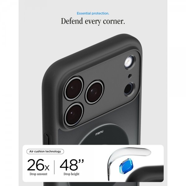 Spigen iPhone 17 Pro -suojakuori Ultra Hybrid Classic MagFit, musta