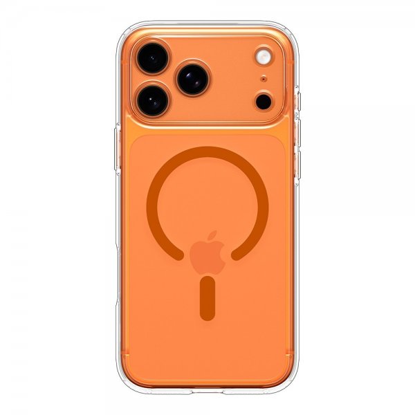 Spigen iPhone 17 Pro Ultra Hybrid MagFit kirkas oranssi kuori