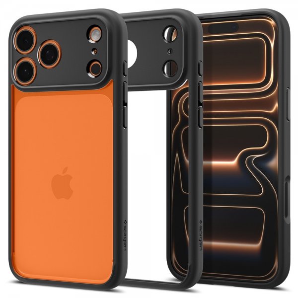 Spigen iPhone 17 Pro -suojakuori Ultra Hybrid Matte Black