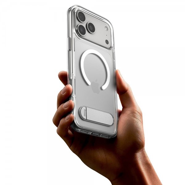 Spigen iPhone 17 Pro -suojakuori Ultra Hybrid S MagFit Clear White