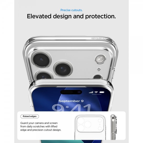 Spigen iPhone 17 Pro Ultra Hybrid T MagFit kiiltävä valkoinen suojakuori