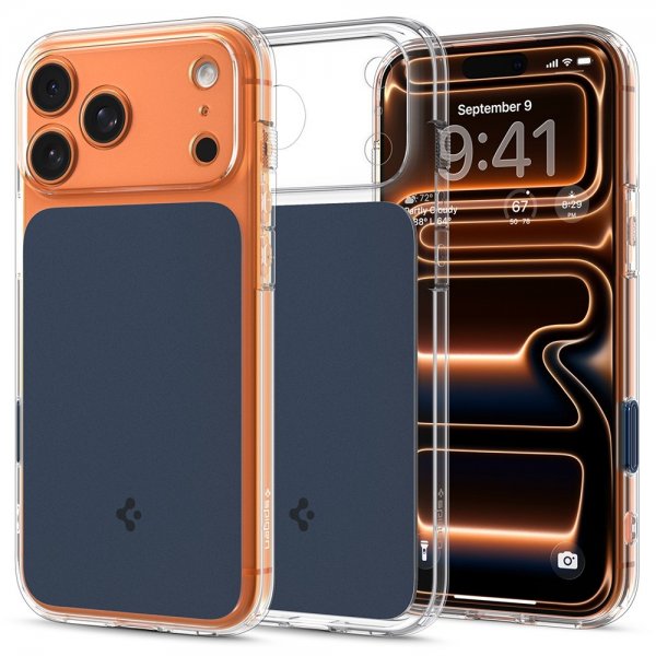Spigen iPhone 17 Pro -suojakuori Ultra Hybrid T MagFit Matte Blue