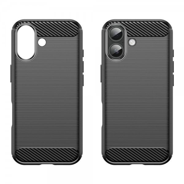iPhone 17 Kuoret Harjattu Hiilikuitutekstuuri Musta