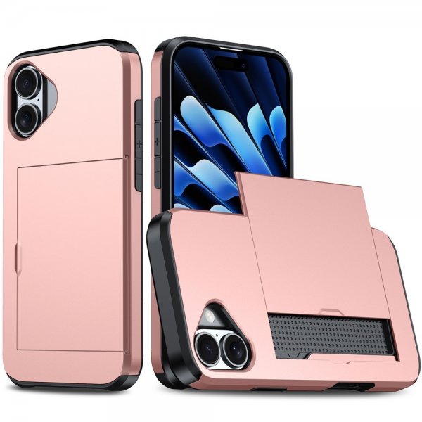 iPhone 17 Kuoret Card Slide Ruusukulta