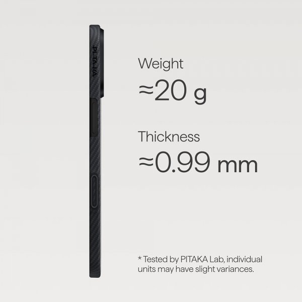 Pitaka iPhone 17 -kuori Edge Black/Grey Twill