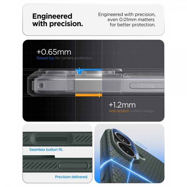 Spigen iPhone 17 -kuori Liquid Air Abyss Green