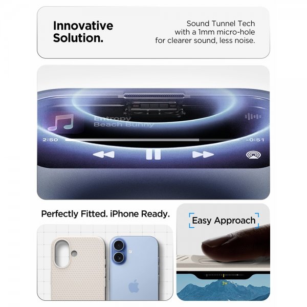 Spigen iPhone 17 -kuori, Liquid Air, Natural Titanium