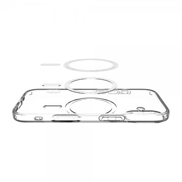 Spigen iPhone 17 -suojakuori Liquid Crystal MagFit Clear White