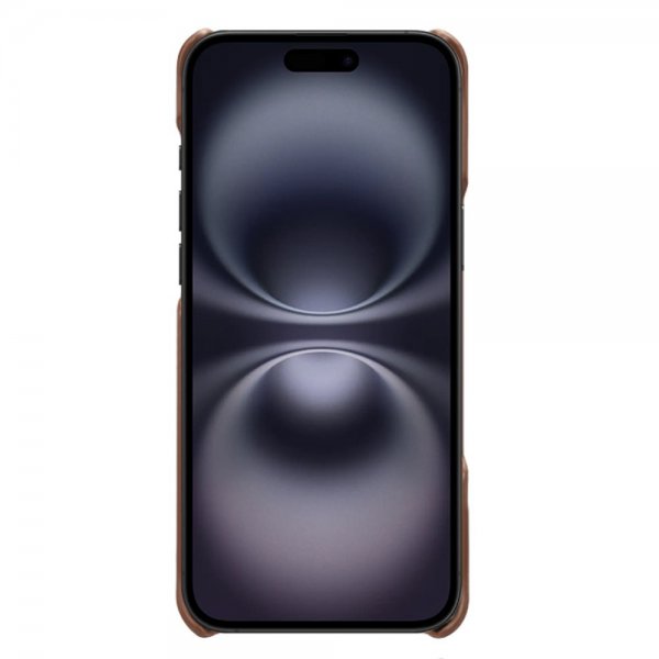 iPhone 17 kuori kahdella korttipaikalla tummanruskea