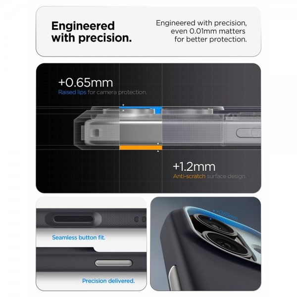 Spigen iPhone 17 -suojakuori Nano Pop MagFit Black Sesame