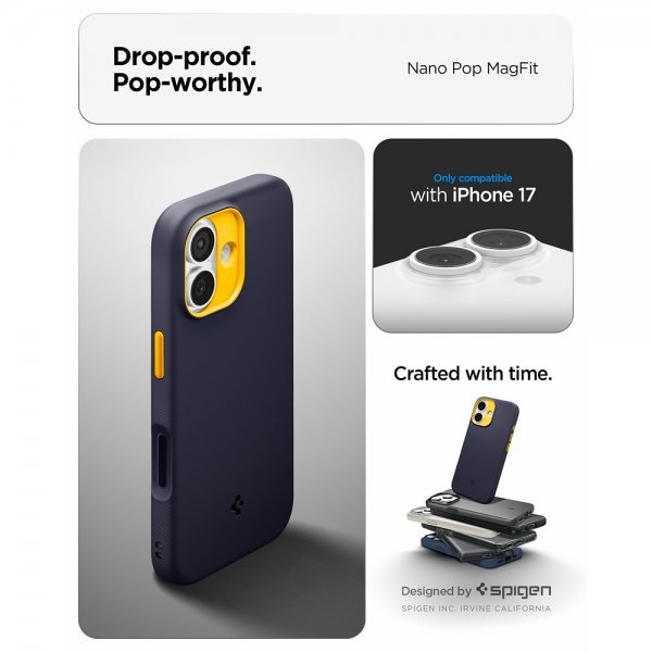Spigen iPhone 17 Suojakuori Nano Pop MagFit Blueberry Navy