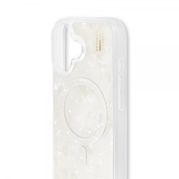 Ideal of Sweden iPhone 17 -kuori, helmiäinen kotelo, MagSafe, valkoinen
