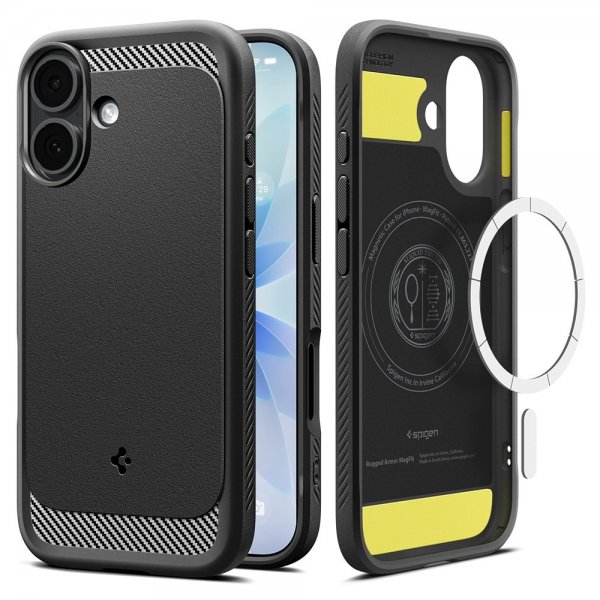 Spigen iPhone 17 -kuori Rugged Armor MagFit Matte Black