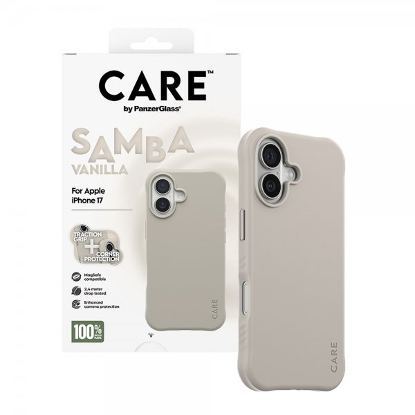 CARE by PanzerGlass iPhone 17 -kuori Samba MagSafe Vanilla