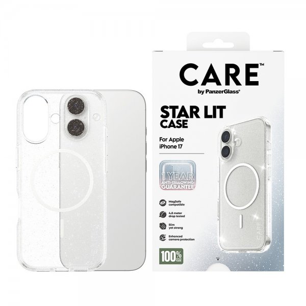 CARE by PanzerGlass iPhone 17 -kuori, Star Lit MagSafe
