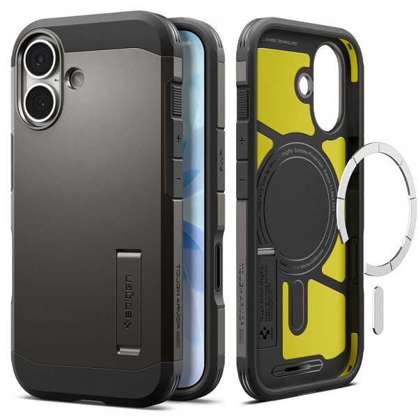 Spigen iPhone 17 -suojakuori Tough Armor T MagFit Gunmetal