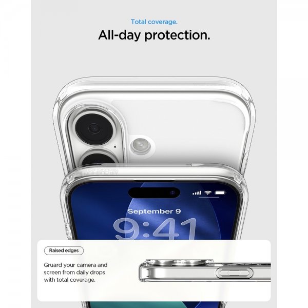 Spigen iPhone 17 -suojakuori Ultra Hybrid MagFit Clear Gold