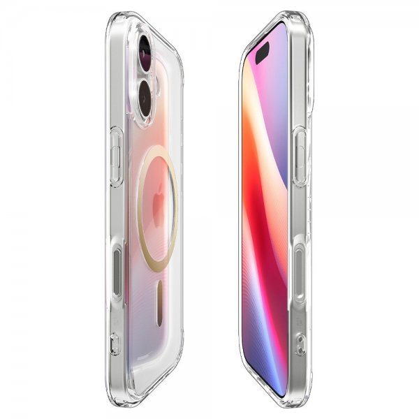Spigen iPhone 17 -suojakuori Ultra Hybrid MagFit Clear Gold