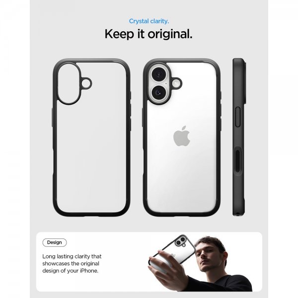 Spigen iPhone 17 -suojakuori Ultra Hybrid Matte Black