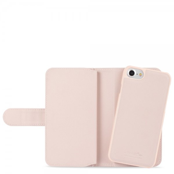 holdit iPhone 6/6S/7/8/SE suojakuori Wallet Case Extended Magnet irrotettavalla kuorella Blush Pink