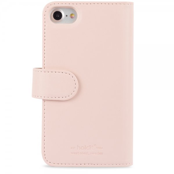 holdit iPhone 6/6S/7/8/SE suojakuori Wallet Case Extended Magnet irrotettavalla kuorella Blush Pink