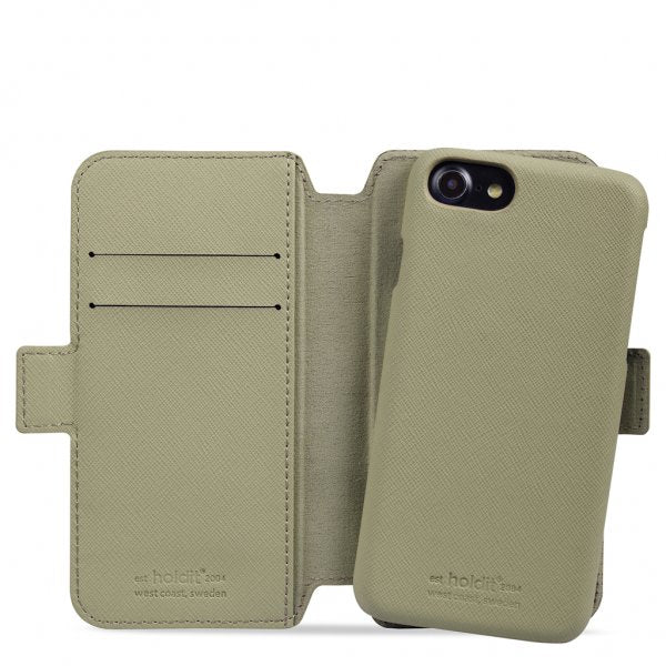 holdit iPhone 6/6S/7/8/SE Suojakuori Lompakkokotelo Magnet Khaki Green