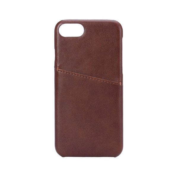 Onsala iPhone 6/6S/7/8/SE Kuori yhdellä korttipaikalla Ruskea