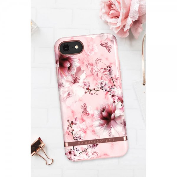 Richmond & Finch iPhone 6/6S/7/8/SE Kuori Pink Marble Floral