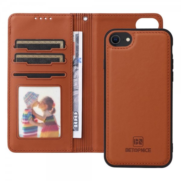 Betopnice iPhone 6/6S/7/8/SE Kuori irrotettavalla kuorella 005 Ruskea