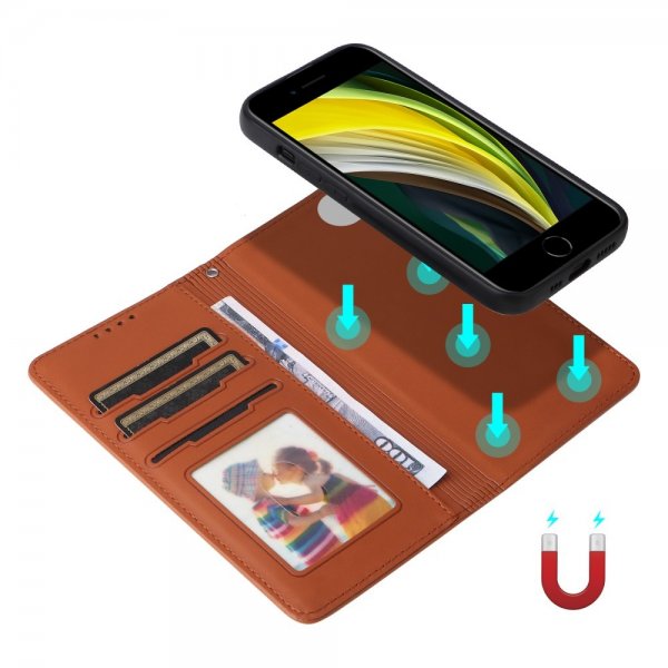 Betopnice iPhone 6/6S/7/8/SE Kuori irrotettavalla kuorella 005 Ruskea
